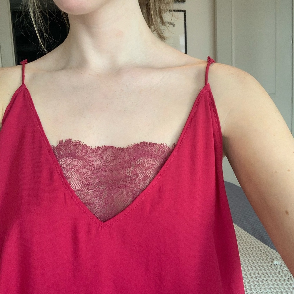 Free People Intimately Deep V Bandeau Cami in Pink - Picture 3 of 5